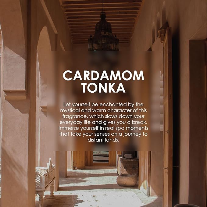 Jean & Len Scent Experience Cardamom & Tonka, Eau de Toilette with cardamom & tonka fragrance, practical mini perfume, ideal for on the go, minimalistic glass bottle, 0.34 Fl. Oz.