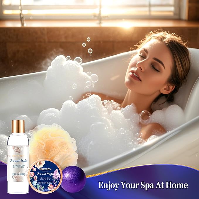 Christmas Spa Gifts for Women - Unique Birthday Spa Gift Baskets Set for Mom, 8 Pcs Self Care Gifts, Ideal Anniversary Christmas Gifts for Wife Girlfriend Daughter Coworker