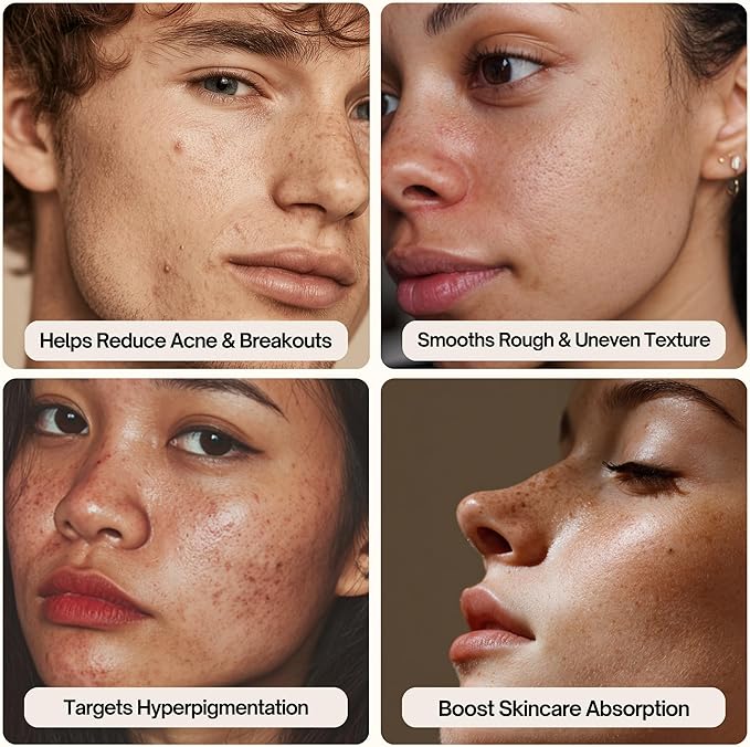 Heart Face Clean Pro⁺ Electric Facial Cleansing Brush - Silicone Facial Scrubber for Acne - IPX7 Waterproof, Rechargeable Exfoliator with Slip-Free Grip & 3 Speed Settings - Phthalate-Free - Forest