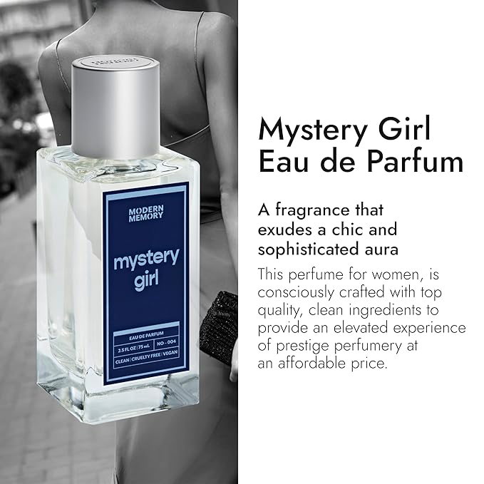 Modern Memory Mystery Girl Eau de Parfum for Women, 2.5 fl oz - Notes Coffee, Jasmine & Crisp Amber