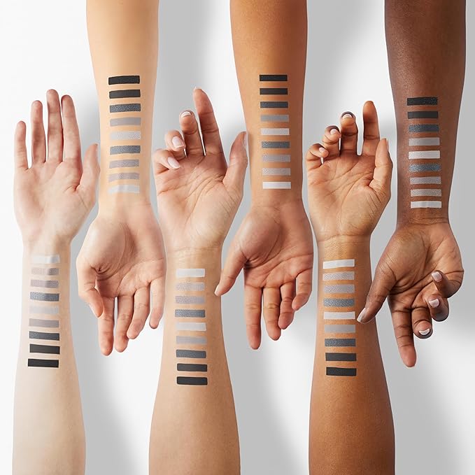 MEICOLY 9 Colors Glitter Eyeshadow Palette for Halloween Elphaba Makeup,Upgraded Black Smokey Gray Silver Eyeshadow,Shimmer Matte Eye Shadow Eye Makeup with Mirror sombras negra para ojos para de ojos