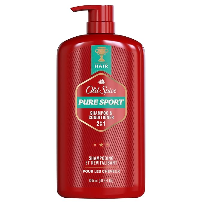 Old Spice Pure Sport 2-in-1 Shampoo and Conditioner Set for Men, Healthier, Fuller, More Moisturized Looking Hair, 29.2 Fl Oz Each, Twin Pack