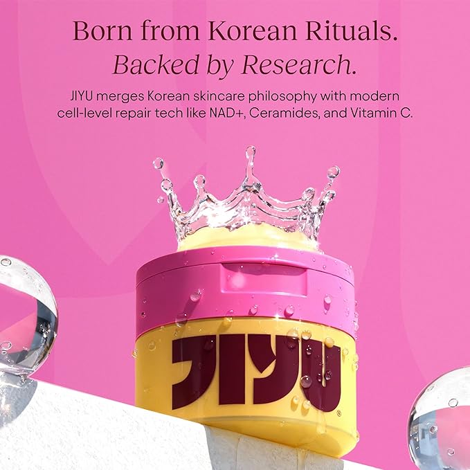 JiYu NAD+ Hydrating Face Moisturizer – Korean Anti-Aging Cream for Radiant, Firm & Smooth Skin – Deeply Hydrating & Brightening Daily Moisturizer Face Cream for Women & Men, All Skin Types – 50 ml