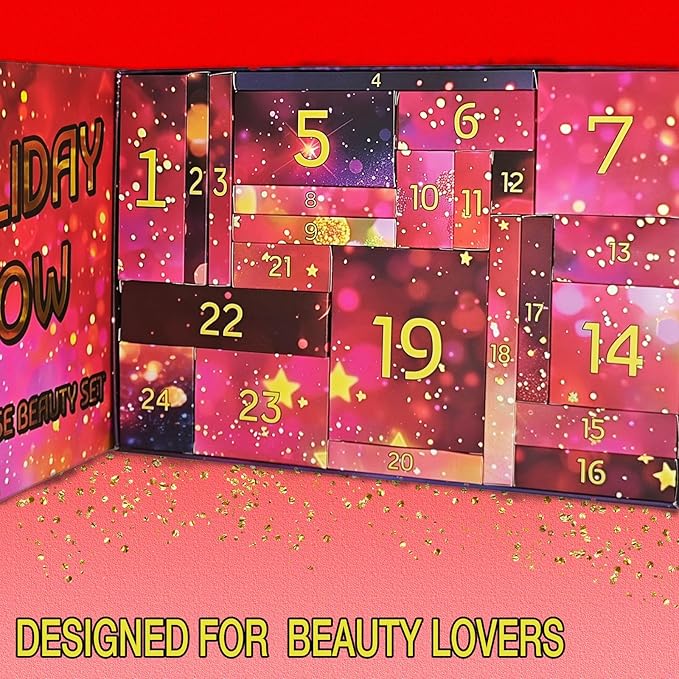 Makeup Advent Calendar 2025 Teens Girls Christmas Countdown Calendar Makeup Gift Set,Xmas 24 Individually Gift Box Calendar for Women Full Make up Kit