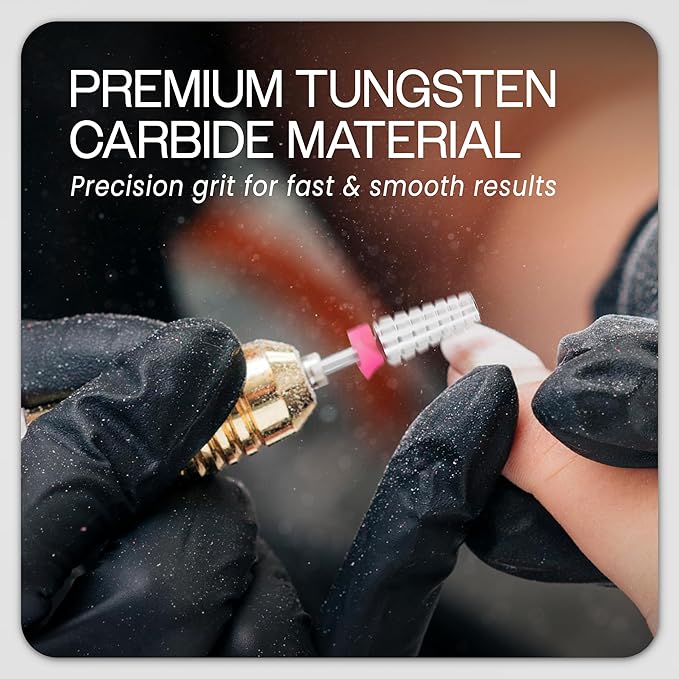 PANA 3/32" Shank 5-in-1 Nail Carbide Bit - (Triple Coarse - 3X Coarse Grit, Silver) - Two Way Rotate use for Both Left and Right Handed Fast remove Acrylic or Hard Gel Machine