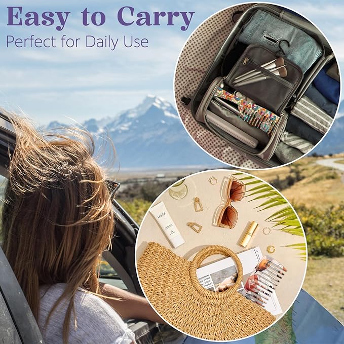 2PCS Wide Tooth Comb,Effortless Tangle Removal for Long Hair Styling Comb for Curly,Wet,Cute Aesthetic Design for Women Men and Girls(Orange-Flower-11)