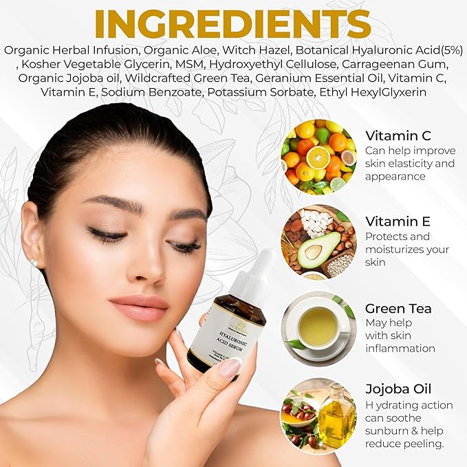 "SOLARIELLE Anti-Aging Skincare Set | Hyaluronic Acid Serum & Collagen Cream | Face & Neck Duo for Wrinkle Reduction | Natural Peptide Formula"