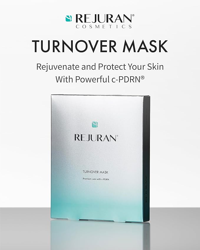 REJURAN® Turnover Mask, c-PDRN® (5ea) – Original Salmon DNA for Firming, Hydration, Repairing & Revitalizing. Achieve Youthful, Radiant Skin. Korean Skincare. Ultra Microfiber Sheet Mask