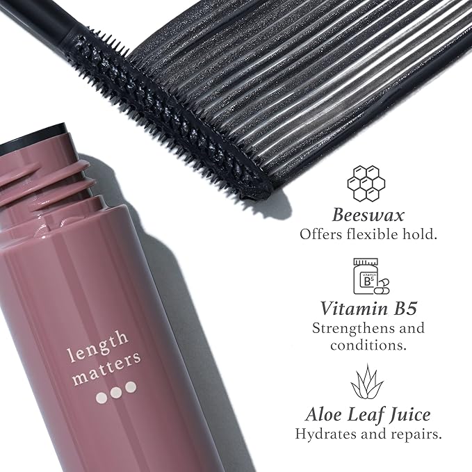 Julep Length Matters Buildable Lengthening Mascara & Green Tea Makeup Removing Cleansing Balm | Volumizing Mascara & Gentle Makeup Remover Duo | Long-Lasting, Smudge-Proof Lashes + Hydrating Cleansing