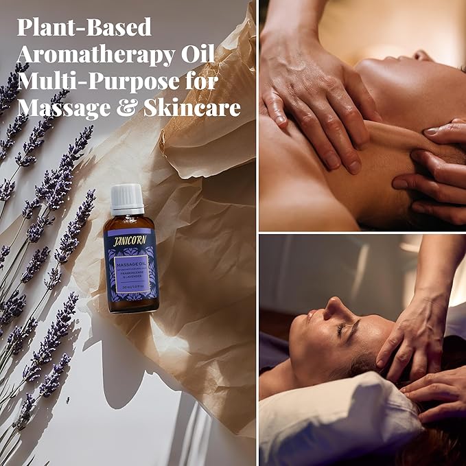 Botanical Aromatherapy Oil for Face & Body Massage – Lightweight Hydration & Nourishing Care, Plant-Based Formula with Warm Resinous Floral Aroma (Frankincense & Lavender), 30 ml / 1.0 fl oz