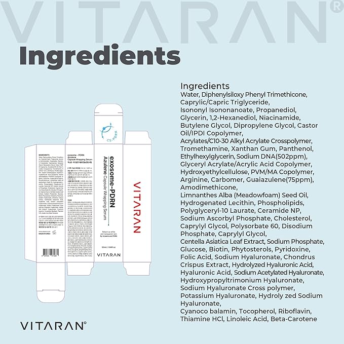 exsome PDRN AZULENE CAPSULE WRAPPING SERUM, The rejuvenation energy of the original salmon PDRN. Azulene's skin calming effect, completion of glowing skin. Korean skincare