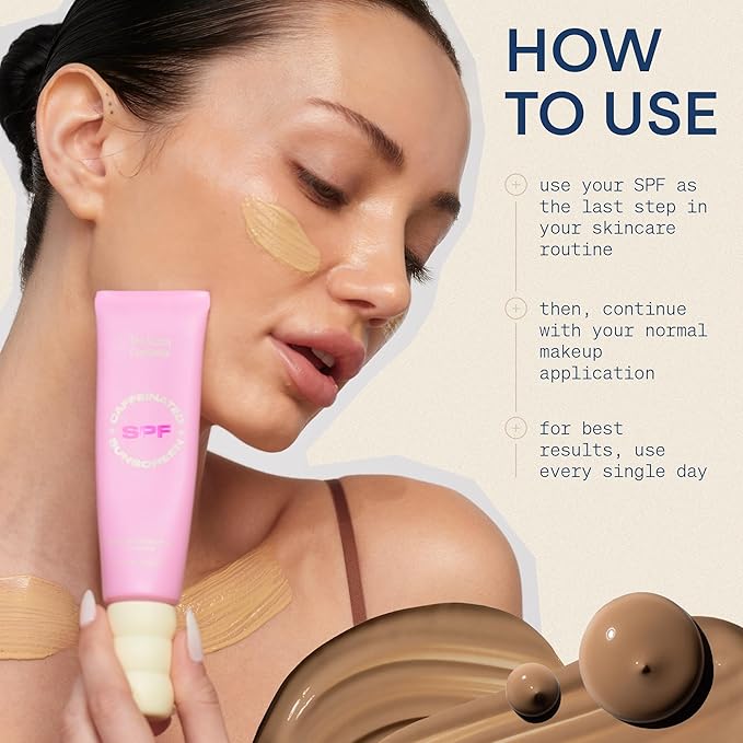 The Skinny Confidential Tinted Sunscreen, SPF 40 - Fragrance Free Face Moisturizer with No White Cast - Non-Greasy & Lightweight Caffeinated Mineral Sunscreen Lotion with Zinc Oxide & Titanium Dioxide