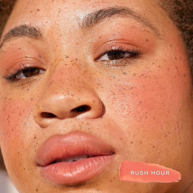 Tower 28 BeachPlease Cream Blush + Tinted Lip Balm - Multi-Use Lip Tint + Dewy Blush for Cheeks With Aloe Vera + Green Tea - Vegan, Non-Comedogenic Makeup for Sensitive Skin - Rush Hour (0.16 oz)