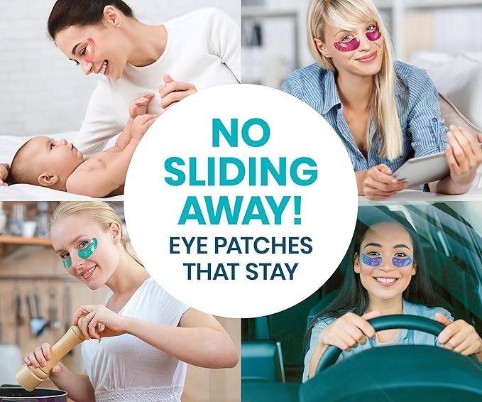 Stylia Collagen & Vitamin C Under Eye Patches for Puffy Eyes & Dark Circles - Depuffing, Hydrating & Firming Under Eye Mask with Hyaluronic Acid - Stocking Stuffers for Teen Girls, Vegan (6 Pairs)