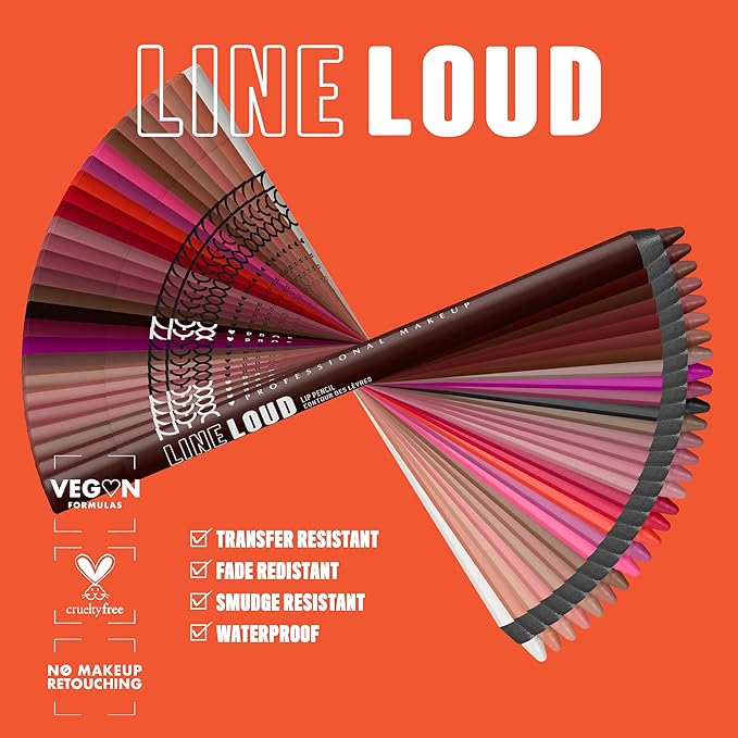 NYX PROFESSIONAL MAKEUP Line Loud Lip Liner, Longwear and Pigmented Lip Pencil with Jojoba Oil & Vitamin E - Sassy