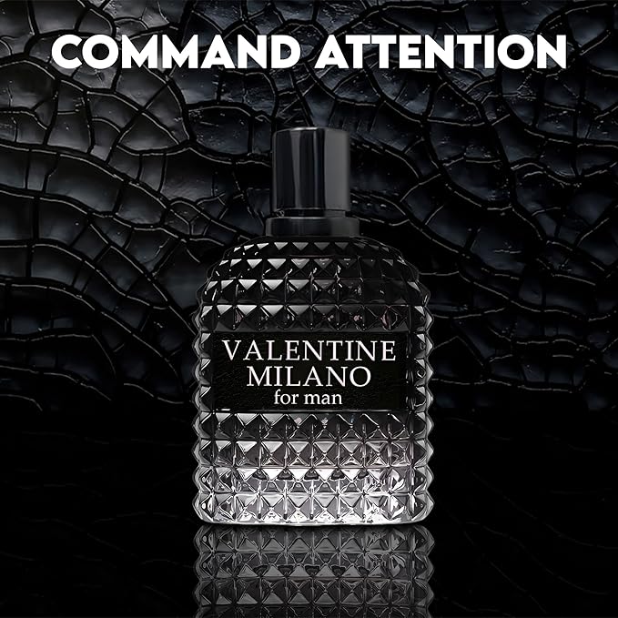 Valentine Milano/Vanilla Tobacco 2PCS Eau De Toilette for Men-Fresh, Romantic Scent Perfume for Men 3.4 Fl Oz Each Mens Cologne For All Skin Daily Used