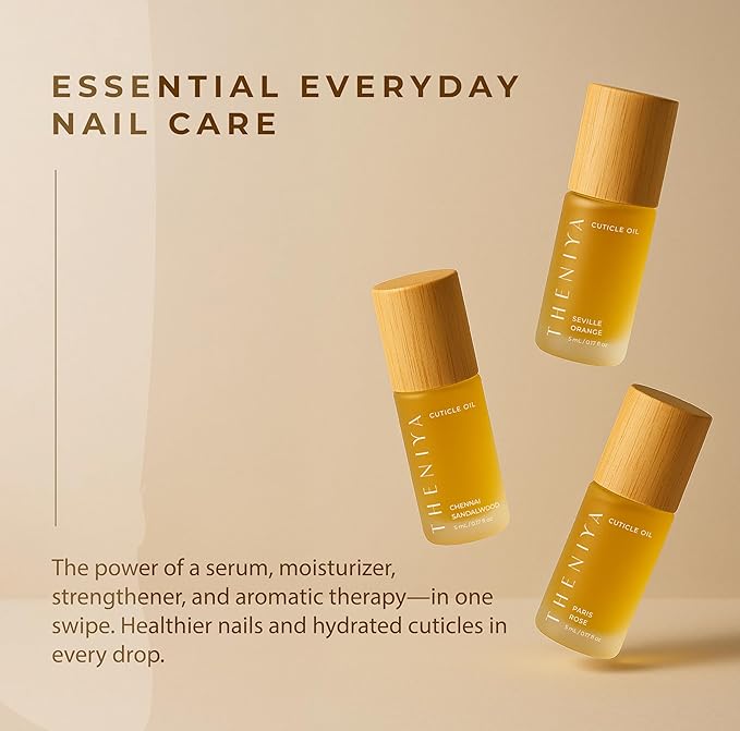 Cuticle Oil for Nail Strengthening and Growth – Hydrating, Vegan, Organic Formula with Jojoba & Vitamin E | 3 Signature Fragrances | 5mL Roll-On (0.17 Fl Oz, Orange Fragrance)