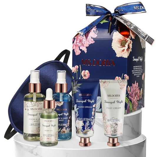 Birthday Gifts for Women - 6 Pcs Spa Gift Baskets for Mom Wife Grandma, Self Care Gifts Set Spa Gifts Idea for Her, Relaxing Home Bath Kit for Christmas, Anniversary, Valentines Day, Mothers Day