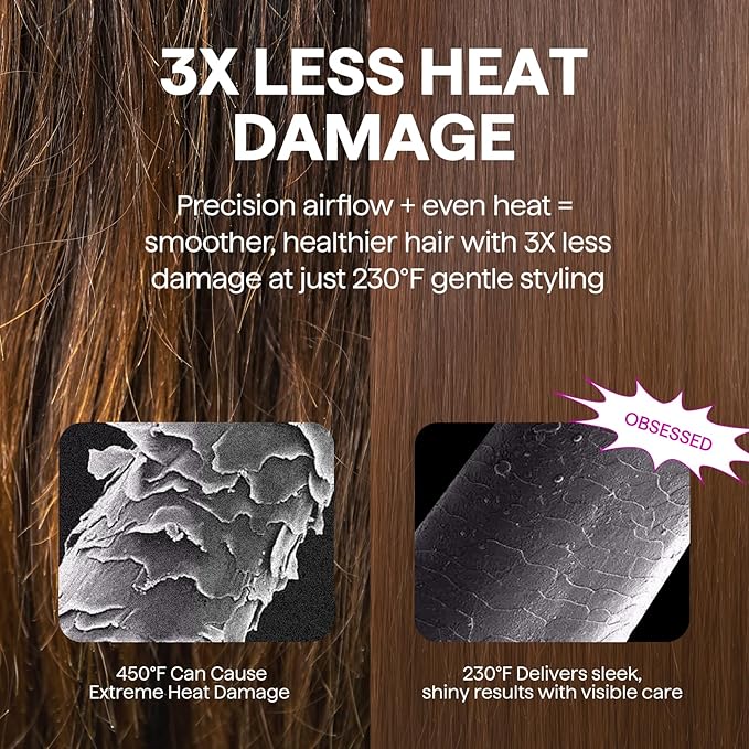 Blow Dryer Brush Set, Wavytalk Air Sculpt 5-in-1 Hot Air Brush Set, Multi Hair Styler for Salon Blowouts, Smooth Curls, Volumizing and Straightening, Sleek and Less Frizz, Pink