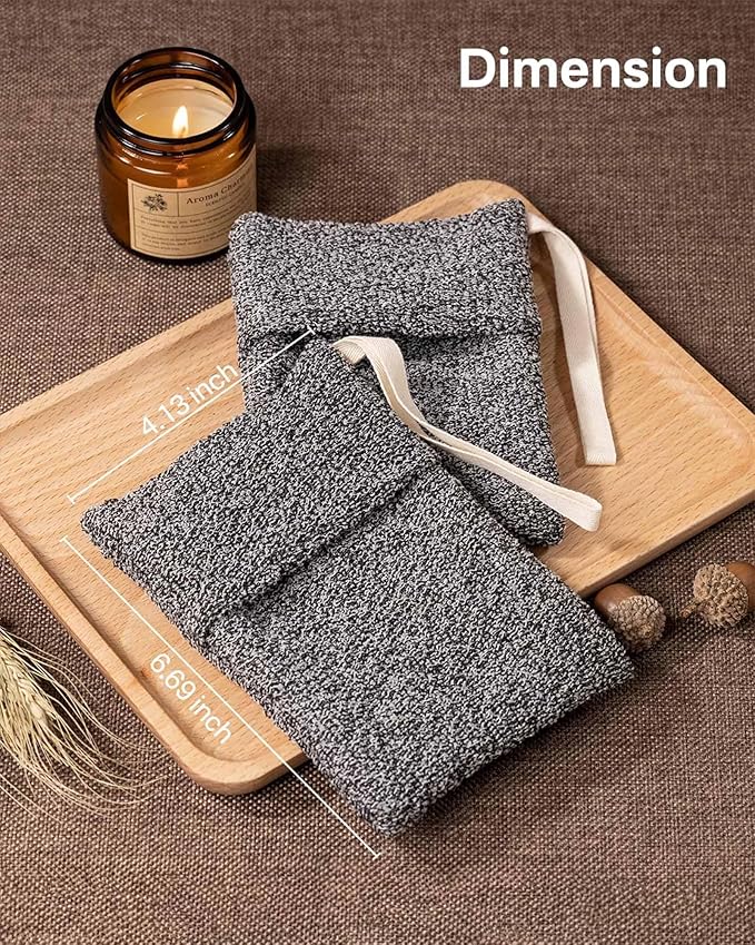 Yiclick Soap Savers for Bar Soap, Soap Bags for Soap Bars, Soap Loofah Pouch, Bar Soap Holder for Shower Bath, Soap Loofah Sponge, Soap Mesh Net Sock Exfoliating Body Scrubber Washcloth Cloth