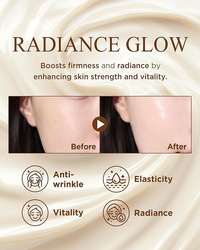 Bon Yeon Jin Red Ginseng Face Cream Duo Set (2 x 1.69oz) | Ceramide NP + Squalane Barrier Moisturizer | Unscented | Helps Reduce Look of Wrinkles | Korean Hanbang Skincare for Mature Skin