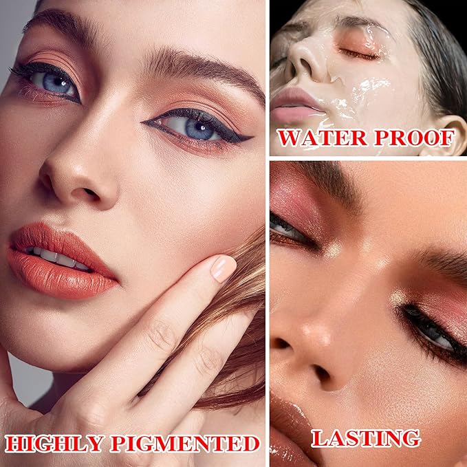 10 Shades Nude Matte Eyeshadow Palette,Shimmer Naked Eyeshadow Palette,Eye Shadow Palette Natural Flash Waterproof Durable Smoked Professional Makeup Palette With Brush 03