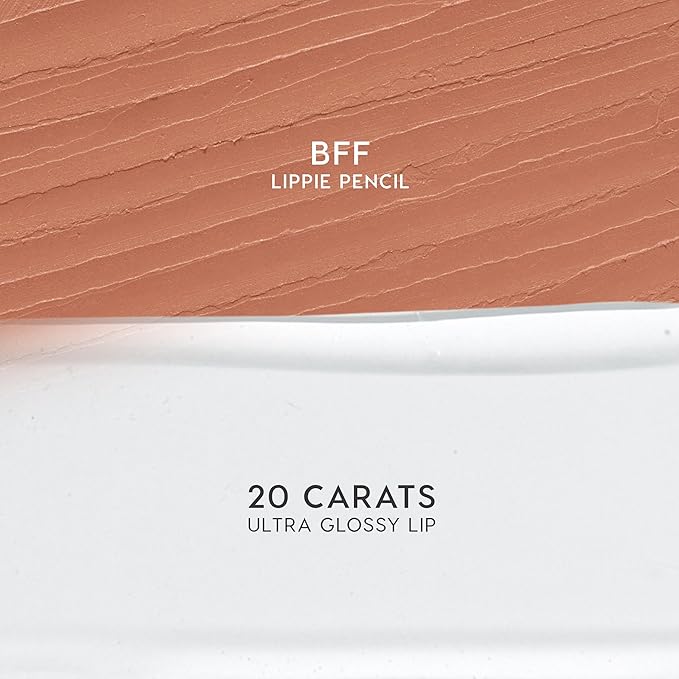 ColourPop Better Together Lip Pencil & Gloss Duo - Warm Nude Lip Combo for Definition & Shine - Includes Shades BFF & 20 Carats (2 Count)