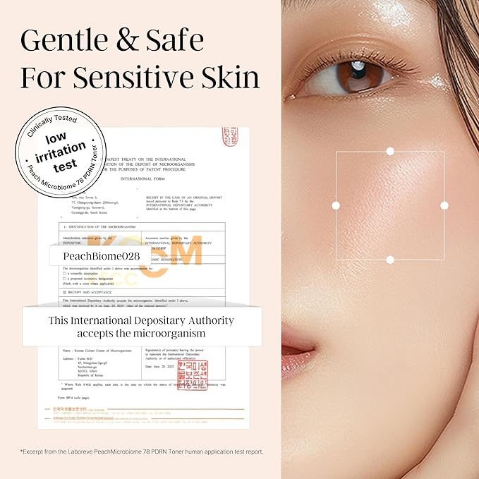 PeachMicrobiome 78 PDRN Toner | Vegan Peach PDRN Skin Barrier Toner | Niacinamide, Panthenol, Allantoin | Barrier Repair, Radiance & Soothing Care, Rebalancing Skin | Korean Skin Care