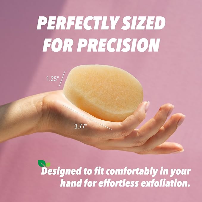 Earth & I - for Sensitive Skin - Gentle Face Exfoliator Puffs, Facial Scrubber for Women, Facial sponges for Washing face Dermatology exfoliating Pads, buf puf Facial Sponge face scrubbers -12ct