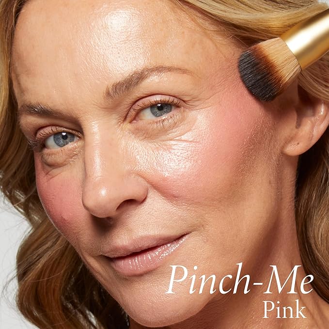 LAURA GELLER NEW YORK The Wonder Brush - Makeup Brush with Wooden Handle - Cream & Liquid Blush - Even Application and Blending