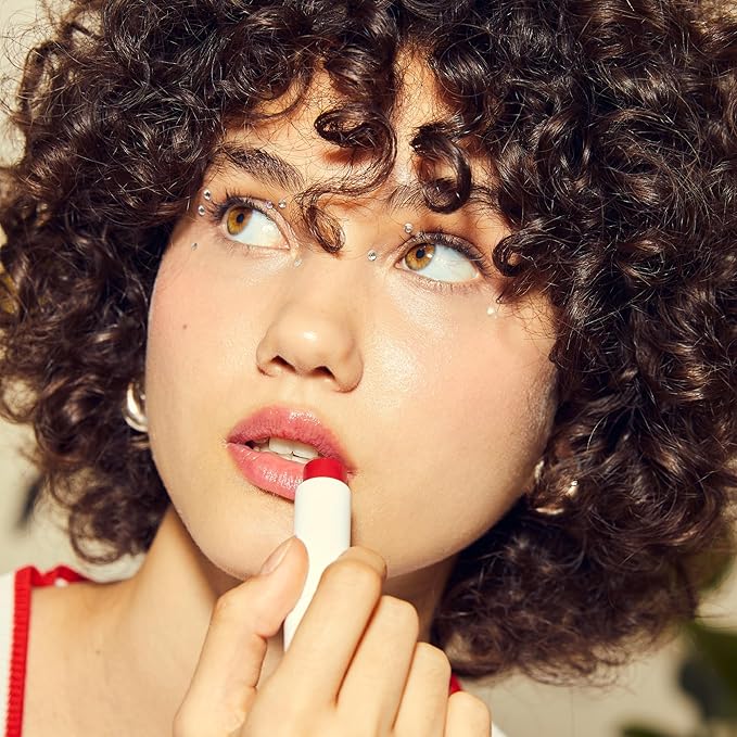 NIVEA Strawberry Lip Care, Tinted Lip Balm Pack with Shea Butter, Nourishing Oils and Vitamin C & E, 3-in-1 Moisture, Repair and Color, 0.17 Oz Stick, Pack of 4