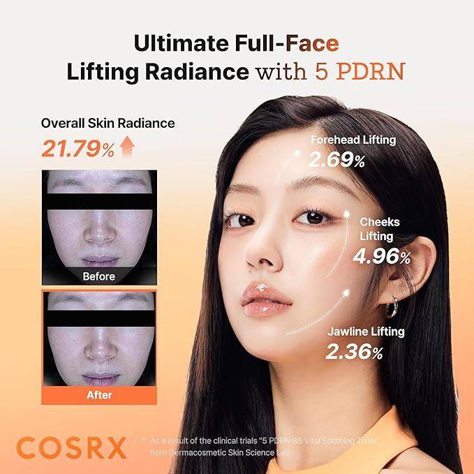 COSRX 5 PDRN B5 Vital Soothing Toner - Korean Toner for Rejuvenating & Soothing Skin with Salmon DNA, Centella, Lactobacillus PDRN & Panthenol, Korean Skin Care (280ml/9.46 fl.oz.)