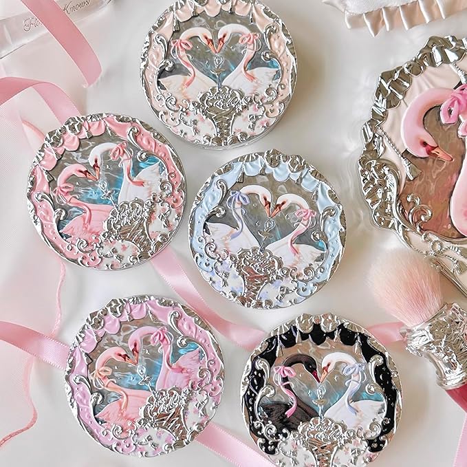 Flower Knows Swan Ballet Embossed Blush,Lavender Matte Finish,Buildable & Blendable Powder Blush for cheeks,Natural Flush for All Skin Tones(03 Silky Ribbon,5g)