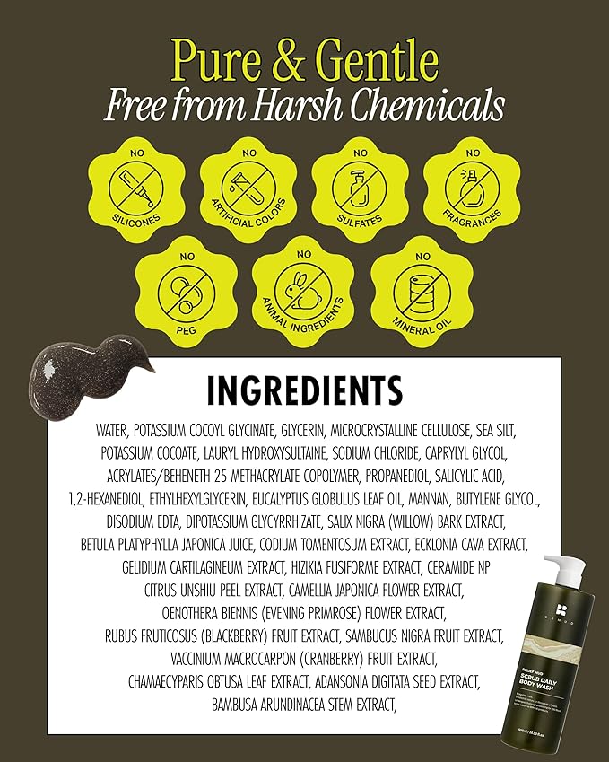 Relief Mud Scrub Daily Body Wash by Brmud for Unisex - 16.9 oz Body Wash