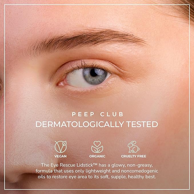 Peep Club Dark Circle Lidstick – Dark Circles, Eye Puffiness, Overnight Eye Balm Stick, Hydrating, Soothing, Oat Ceramides, Evening Primrose Oil, Vitamin C, Manuka Oil, Sensitive Eyes, Travel-Friendly