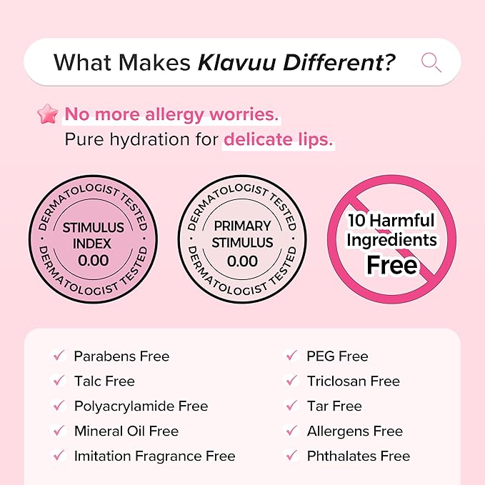 Klavuu Lip Mask Sleeping Pack (0.7oz) – Overnight Deep Hydrating Korean Lip Balm Treatment for Very Dry, Chapped Lips | Lip Lightening & Plumping with Instant Hydration (Berry + Vanilla)