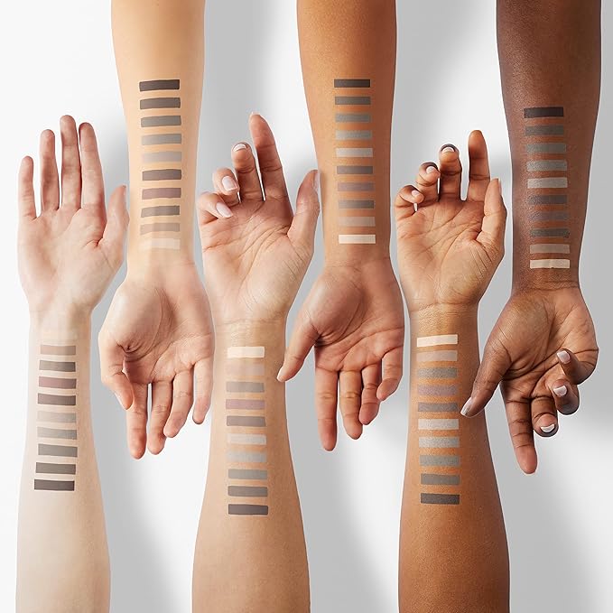 Erinde 10 Colors Nude Eyeshadow Palette, Taupe Brown Mavue Matte Eye Shadow Palette Makeup, Neutral Grey Smokey Eye Pallete, Ultra-Blendable, Long Lasting Natural Eyeshadow for Older Women, Cement