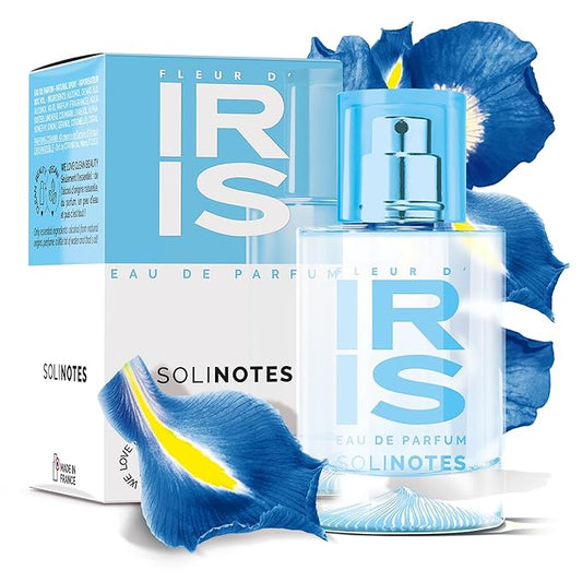 Solinotes Iris Blossom Perfume for Women & Men, 1.7 Fl Oz/ 50 ML Eau De Parfum, Delicate Floral and Soothing Scent with Premium Ingredients - Clean Perfume, Cruelty Free, Vegan, Made in France