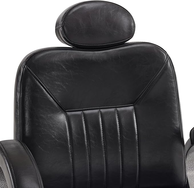 BarberPub All Purpose Barber Chair with Heavy Duty Pump,Reclining Adjustable Swivel Hair Styling Spa&Salon Chair for Hair Stylist, Home Salon,Barbershop 9502 (Black)