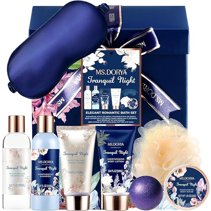 Christmas Spa Gifts for Women - Unique Birthday Spa Gift Baskets Set for Mom, 8 Pcs Self Care Gifts, Ideal Anniversary Christmas Gifts for Wife Girlfriend Daughter Coworker