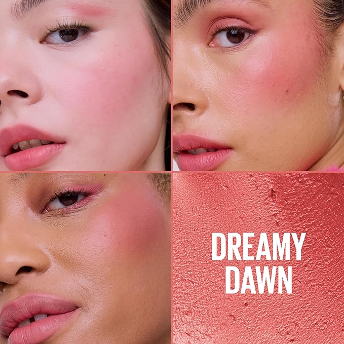 Maybelline Cloudtopia Blush for Cheeks and Lip Mousse, Ultra-Vivid, Pigmented Formula for Up to 14HR of Blush and Lip Makeup Color, Dreamy Dawn, 1 Count