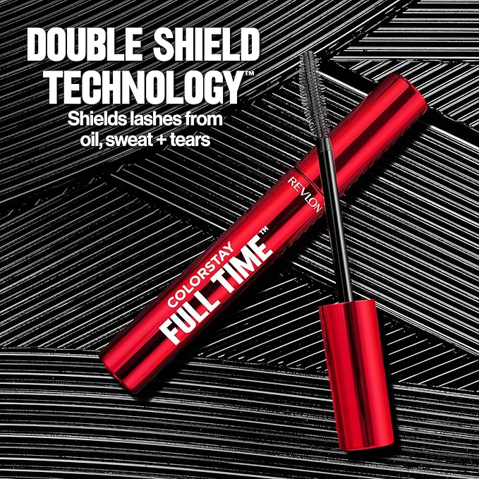 Revlon ColorStay Full Time Waterproof Mascara, Volumizing Eye Makeup, 24 Hour Wear, Smudge-Proof, Flake-Proof, 411 Blackest Black, Waterproof