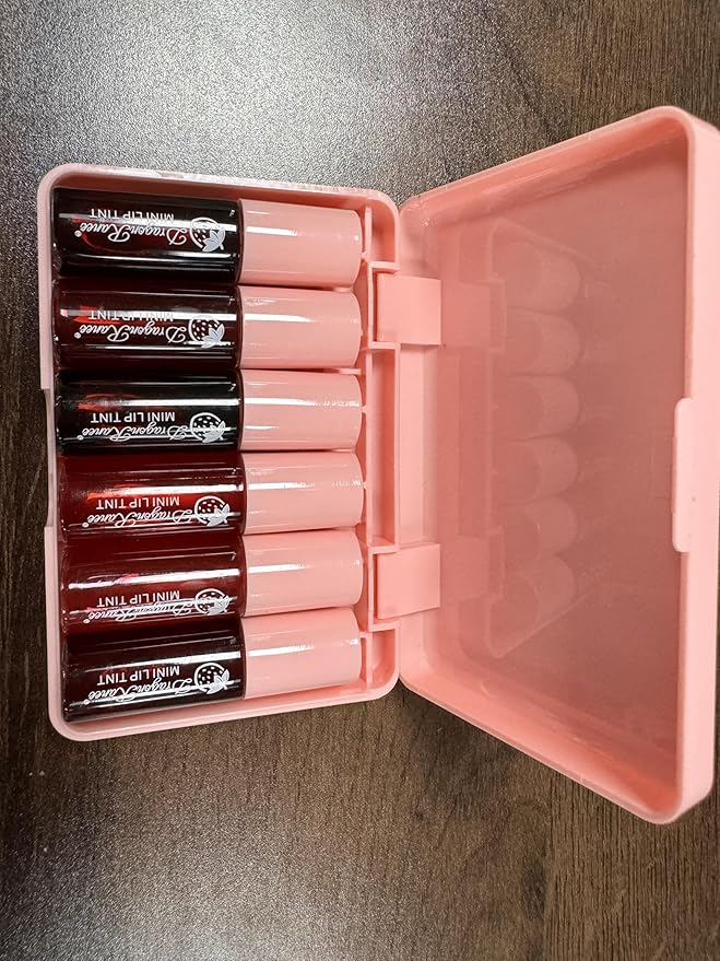 Eakroo 6 Colors Lip Tint Stain Mini Liquid Lipstick, Lip Gloss for Women, Lip Oil Stain, Lip Stain Long Lasting Waterproof, Lip Makeup, Korean Makeup, Cute Stuff, Non-Stick Cup, High Pigment