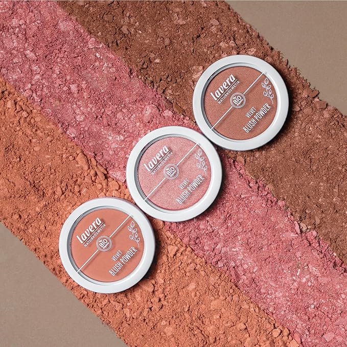 lavera Velvet Blush Powder - Pink Orchid 02 - pink - almond oil & vitamin E - shimmering - velvety texture (1 x 5g)