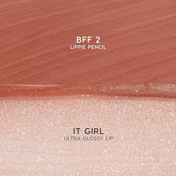 ColourPop Best Besties Lip Pencil & Gloss Duo - Shimmery Nude Lip Combo for Definition & Shine - Includes Shades BFF 2 & It Girl (2 Count)