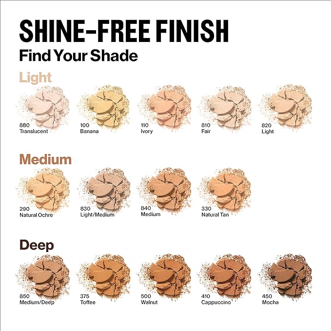 Revlon ColorStay Pressed Powder Face Makeup, Longwearing, Fragrance-Free, Noncomedogenic, 810 Fair, 0.3 oz