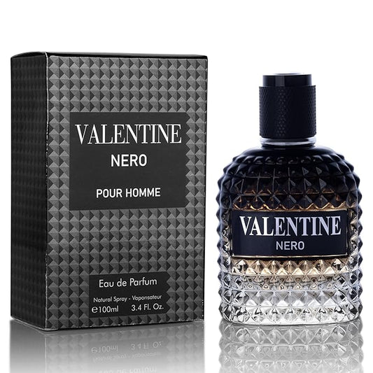 URBAN COLLECTION Valentine Nero for Men - Woody Aromatic Fragrance with Floral and Mineral Notes - Masculine Scent - 100ml