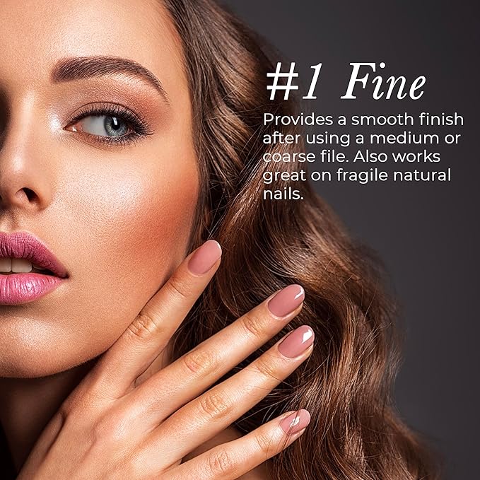 Diamancel Luxury Diamond Nail File – #1 Fine Grit Finishing File for Fingernails