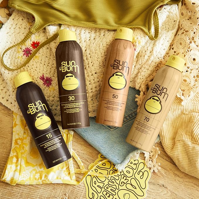 Sun Bum Original SPF 15 Sunscreen Body Spray - Broad Spectrum Moisturizing Sunscreen with Vitamin E - Hawaii 104 Act Compliant (Made without Octinoxate & Oxybenzone) - 6 oz (Pack of 2)