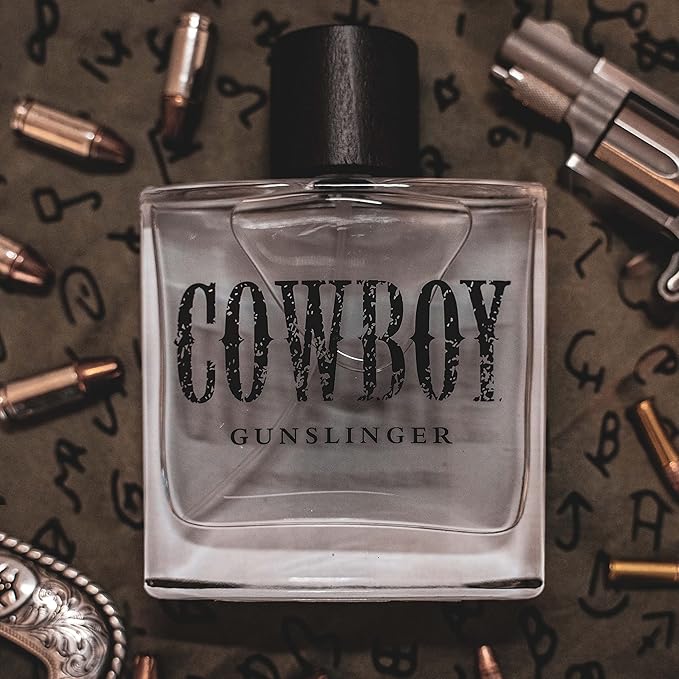 Cowboy Gunslinger Men’s Cologne by Tru Western, 3.4oz, Warm, Fresh Bergamot, Huckleberry & Sage Scent, Bold Masculine Fragrance with Leather & Tobacco, Long Lasting